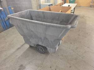 lot 205 image: Gray Poly Utility Cart with Wheels