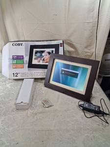 lot 6 image: Coby DP1252 12-Inch Digital Photo Frame with Multimedia Playback