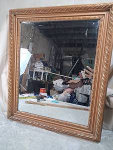 lot 49 image: Gold Ornate Framed Wall Mirror