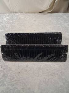 lot 53 image: Black Metal Floor Register Vent Covers Set of 2