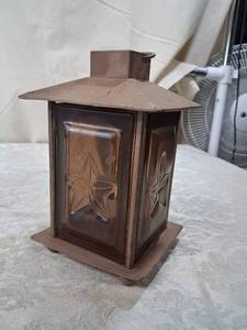 lot 80 image: Rustic Metal Star Candle Lantern