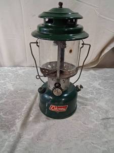 lot 92 image: Coleman Double Mantle Gas Camping Lantern