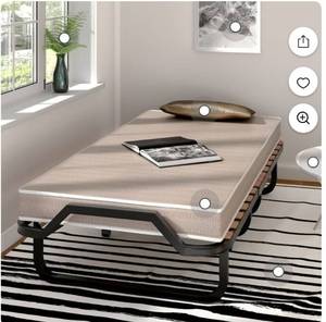 lot 4073 image: Costway Folding Bed Rollaway Guest Bed w Memory Foam Sturdy Metal Frame & Foam Mattress Living Room Guest Room Office Made in Italy - Retail $160