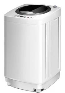 lot 4089 image: Portable 7.7 lbs Automatic Laundry Washing Machine with Drain Pump (Mini) - 16.9x16.9x29.5(L x W x H) - Retail $320