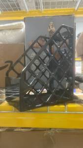 lot 30147 image: Black Plastic Lattice Desktop Magazine File Holder - Retail $8