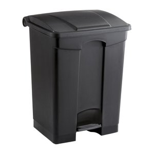 lot 30153 image: Safco - 9922BL - Large Capacity Plastic Step-On Receptacle  17gal  Black - Retail $4,260