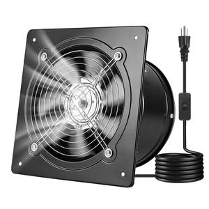 lot 3831 image: VEVOR 8 Inch Exhaust Fan, 576 CFM High Velocity Wall Mount Vent Fan with OnOff Control, Low Consumption, Portable Ventilation Extractor for Attic,Garage,Basement,Workshop,Kitchen, Chicken Coop,Black - Retail $28