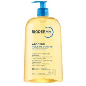 lot 3837 image: Bioderma Atoderm Shower Oil, Cleansing Oil For Face & Body, Nourishing Cleansing Oil For Dry to Atopic Sensitive Skin For Softer & Smooth Skin For Your Whole Family - Retail $34