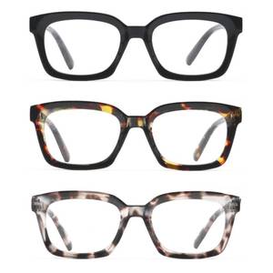 lot 3862 image: COVESATO Oversized Square Reading Glasses for Men Women Fashion Style Blue Light Blocking Computer Reader with Spring Hinge 1.00 - Retail $10