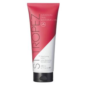lot 3877 image: St.Tropez Gradual Tan Watermelon Firming Lotion, Sun Kissed Glow Self Tan Moisturizer, with Hyaluronic acid and antioxidants, Streak-Free, Vegan, Natural & Cruelty-Free, 6.7 FL OZ - Retail $29