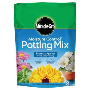 lot 3879 image: Miracle-Gro Moisture Control Potting Mix  For Container Plants  8 qt. - Retail $25