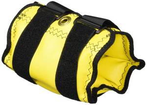 lot 3880 image: Sammons Preston - 44064 Cuff Weight, 7 lb, Yellow, 2 Velcro Strap & D-Ring Closure, Grommet for Easy Hanging, Lead Free Steel Ankle & Wrist Weights, For Strength Building & Injury Rehab, Sold Individually - Retail $31