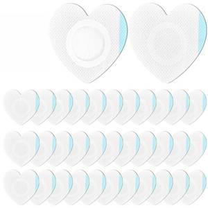 lot 3889 image: 30 Pcs Disposable Castor Oil Patches,Spunlace Absorbent Wrap,Highly Absorbent,Leak-Proof,Self-Adhesive,No Wash,Breathable(Oil Not Included) (Heart Shape,White) - Retail $6