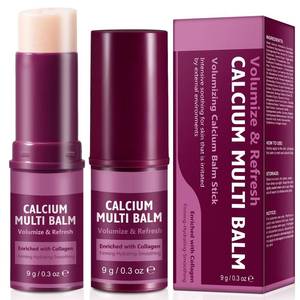 lot 3896 image: 2PCS Calcium Multi Balm Stick, Calcium Volume Multi Balm Stick, Firming,Hydrating & Smoothing Collagen Moisturing Stick for Eyes, Face & Neck - Retail $7