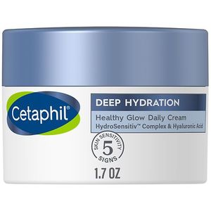 lot 3900 image: Cetaphil Daily Deep Hydrating Face Moisturizer Cream for Dry Skin - 1.7oz Unscented, Combination & Sensitive Skin, Hyaluronic Acid - Retail $36
