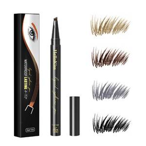lot 3917 image: Brow Filler Pen, Hair-like Eyebrow Fork-tips Liquid Filling Applicator, Mimics Natural Eye Makeup by Linble (#1 Brown)&nbsp