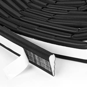 lot 3942 image: 20FT  Wedge-Shape Foam Window Weather Stripping Door Seal Insulation Strip, Soundproofing Window Inserts Foam Self Adhesive Draft Stopper Light Blocker for Winter Window Door Gaps, Black - Retail $5
