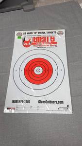 lot 53 image: 25 yard 10 inch pistol targets