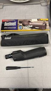 lot 56 image: Bushnell spacemaker scope with original box and storage bag