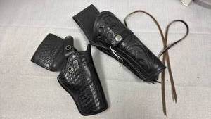 lot 164 image: Right handed leather holsters