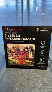 lot 2027 image: Logo Brands Clemson Tigers 7ft LED Lit Inflatable Mascot