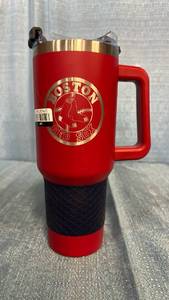 lot 2036 image: Boston Red Sox 40oz Insulated Tumbler with Handle and Straw