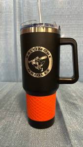 lot 2043 image: Baltimore Orioles 40oz Insulated Tumbler Mug with Handle and Straw
