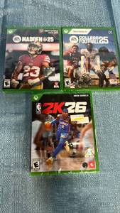 lot 2098 image: Xbox Series X Sports Games Bundle - Madden NFL 25, EA College Football 25 & NBA 2K26