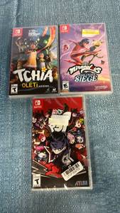 lot 2100 image: Nintendo Switch Games Bundle Tchia Ol�ti Edition, Miraculous Paris Under Siege & Persona 5 Tactica