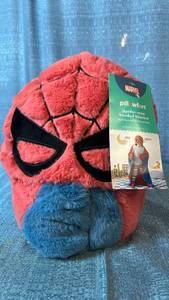 lot 2142 image: Marvel Spider-Man Pillowfort Hooded Blanket with Built-In Mask and Hand Mitts