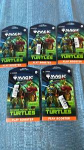 lot 2162 image: Magic The Gathering Teenage Mutant Ninja Turtles Play Booster Packs - Lot of 5