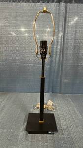 lot 8032 image: Black and Gold Modern Table Lamp Base with Pull Chain