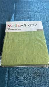 lot 8043 image: Martha Window Flutter Skinny Tab-Top Panel 50x95 in Winter Pear - Set of 2 Panels