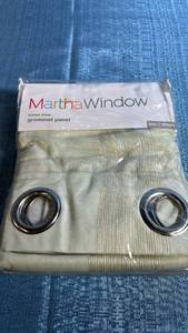 lot 8049 image: Martha Window Sunset Sheer Grommet Panel 50x63 in Hay - Set of 2 Panels