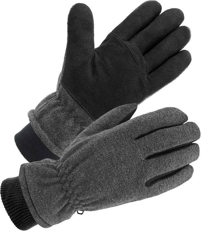 lot 67116 image: SKYDEER Winter Gloves with Soft Deerskin Suede Leather & Thermal Polar Fleece & Warm 3M Thinsulate Insulation (SD8661T)