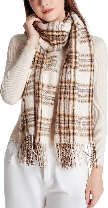 lot 67276 image: Wander Agio Womens Fashion Long Shawl Big Grid Winter Warm Lattice Large Scarf