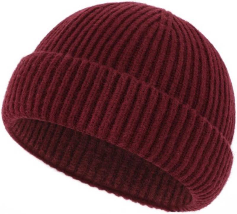 lot 67461 image: Stylish Faux Wool Knit Short Cuff Fisherman Beanie for Men and Women Unisex Warm Winter Hat