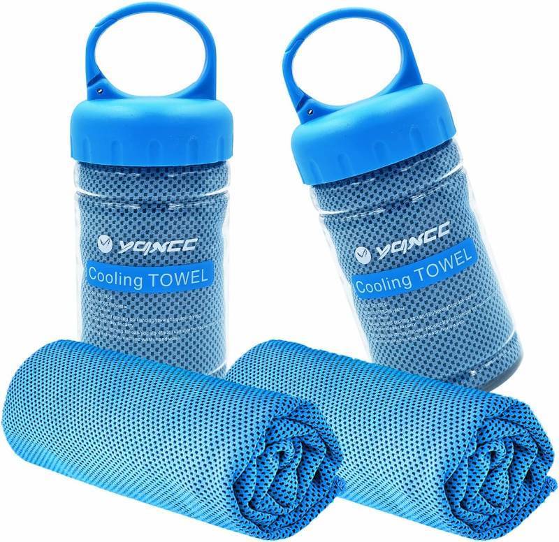 lot 65485 image: YQXCC Cooling Towel  2 Pack 47x12  Ice Cool for Neck  Soft Breathable Microfiber Chilly  for Yoga, Golf, Gym, Camping, Running, Workout & More Activities