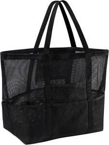 lot 65517 image: Ayieyill Mesh Beach Bag Tote Bag for Women, Foldable Swim Large Beach Tote Bag with Zipper Pockets Waterproof Sandproof