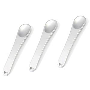lot 65566 image: 3PCS Metal Makeup Spatulas, Face Mask Applicator Tool, Face Spoon for Skincare Cosmetic product, Silver Cream Scoop Tool for Beauty Cosmetics Accessories