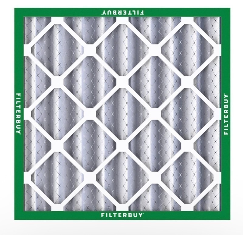 lot 677 image: Filterbuy 20x20x4 Air Filter M11 Essential Dust & Allergy Defense (2-Pack), Electrostatic Pleated HVAC AC Furnace Filters Replacement (Actual Size 19.50 x 19.50 x 3.63) - Sm Crease on edge