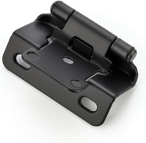 lot 18476 image: Ravinte 50 Pack 25 Pairs Semi-Overlay 12 inch Self-Closing Face Frame Cabinet Hinges Matte Black Half Wrap-Around Kitchen Cabinet Door Hinges Face Mount Cabinet Hardware