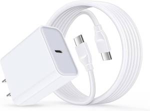 lot 18488 image: Samsung A16 Charger Fast Charging for Samsung Galaxy S25 S24 S23 S22 Ultra S21 S20 FE 5G A73 A55 A54 A53 A15 A14 A52 A42 A32 A23 A13 A12 A04 A03S,20W PD Charger Block & 9ft C Cable Charger