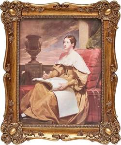 lot 18515 image: JANDERART Vintage Picture Frame 8x10 Inch, Ornate Antique Photo Frames with Glass Front, Baroque Design, Tabletop & Wall Hanging, Photo Gallery, Gold