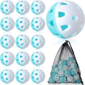 lot 18517 image: VioraWhite Mini Practice Baseballs 1. 65 Inch Small Baseball Training Lightweight Hollow with a Drawstring Bag for Hitting, Batting Training Use