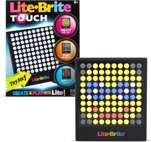 lot 18535 image: Lite-Brite Touch - Create, Play and Animate - Light Up Portable Stem Sensory Learning Toy, Creative Art Stem Toy for Girls, Boys, Unisex, Toddler, Holiday, Birthday, Gift, Ages 6
