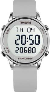 lot 18547 image: TIMEURE Pedometer Watch for Women, Step Counter for Walking No AppPhone Required Step Counter, Waterproof Fitness Calorie Tracker, Distance Tracking, Alarm, Large Digital Display Watch, TU-2509