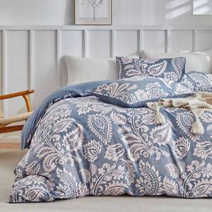 lot 18562 image: Lekesky Blue Duvet Cover King Size, Paisley Patterned Duvet Cover Set with Zipper, 3 Pcs Soft Microfiber Duvet Cover Floral Bedding Set (1 King Duvet Cover 104x90, 2 Pillowcases 20x36)