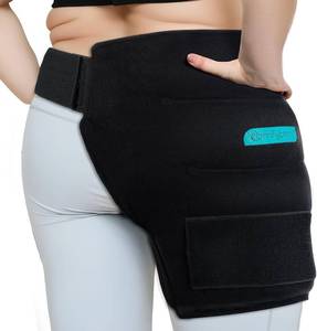 lot 18563 image: Comfytemp Hip Ice Pack Wrap for Sciatica Pain Relief, Hip Replacement After Surgery, Reusable Gel Ice Pack for Injuries, Hot Cold Compress Recovery Items Physical Therapy Men Women, Black (LXL2XL)