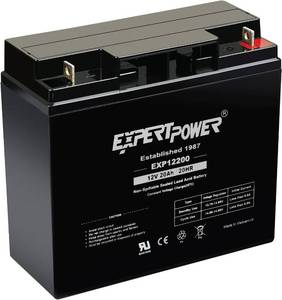 lot 18565 image: ExpertPower EXP12200 12V 20Ah - SLA Rechargeable 12V Battery for Ride on Toys, UPS, Lawn Mower, Generator, Medical Devices, Wheelchair, Mobility Scooter Battery Replacement 12 Volt AGM